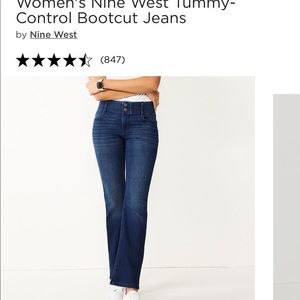 16 SHORT Nine West Tummy-Control Bootcut Jeans